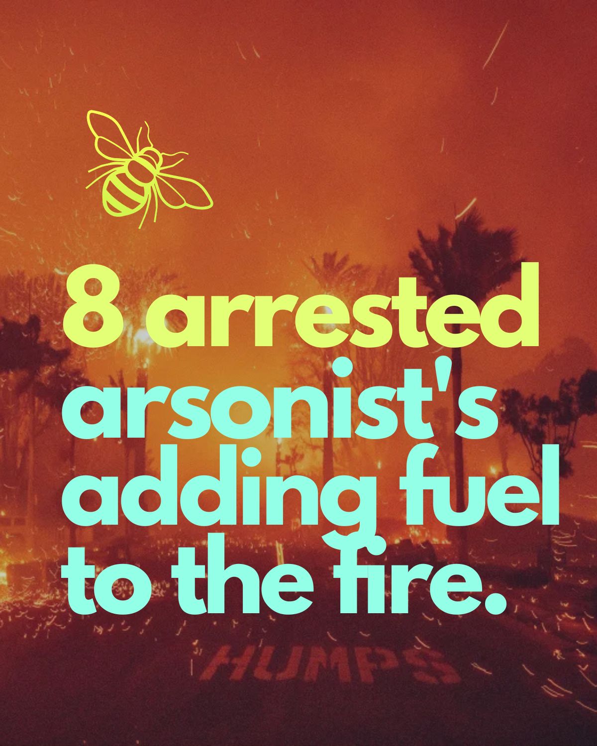 Arsonists in LA: Literally adding fuel to the fire.