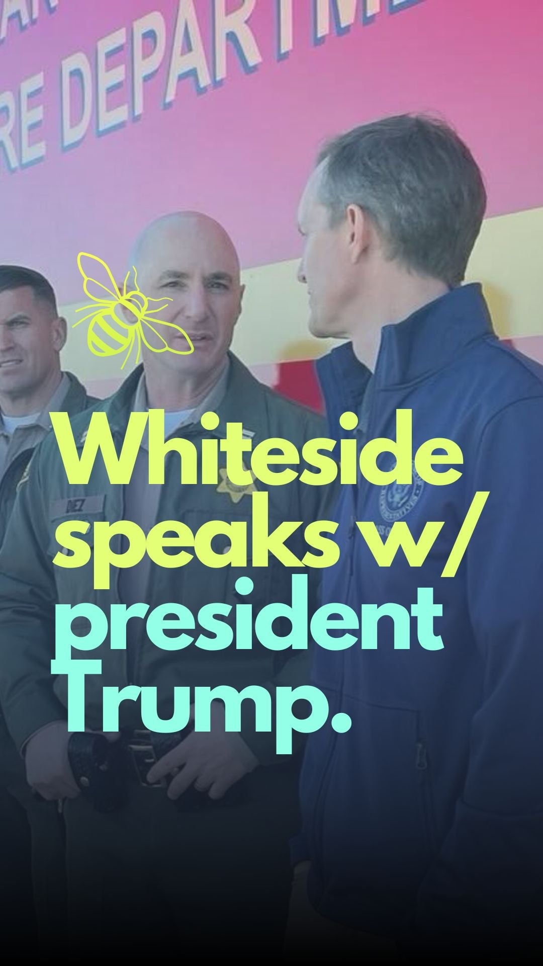 SCV's very own, Congressman George Whiteside, speaks to President Trump.